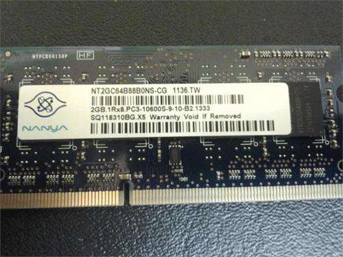 Nanya 2GB DDR3 Notebook Memory