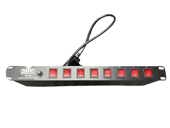 Chauvet PC-08 19` Rack Mount Power Panel Switch Pack