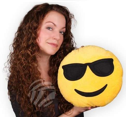 Emoji Throw Cushion. Emoji Sunglssses