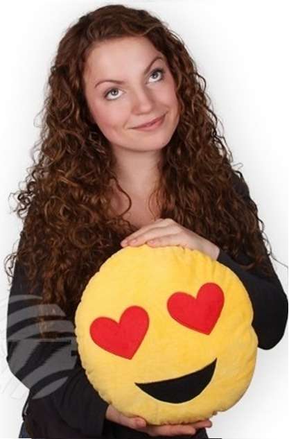 Emoji Throw Cushion I love You