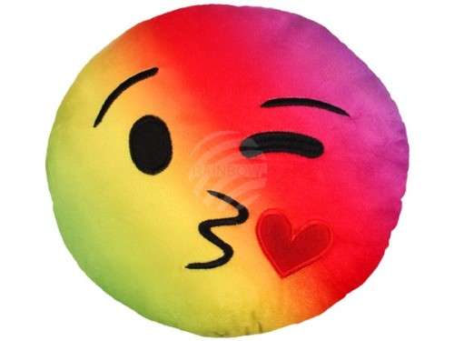 Emoji Rainbow Kiss Cushions /Rainbow Kiss Pillow  35cm x 35cm NR1 Valentines Gift