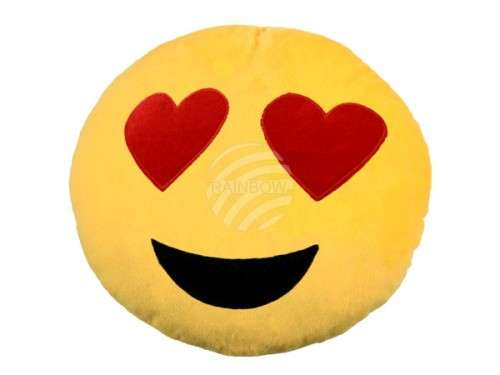 Emoji Cushions / Heart Eyes Pillow Emoticon Laugh 26cm x 26cm NR1 Valentines Gift