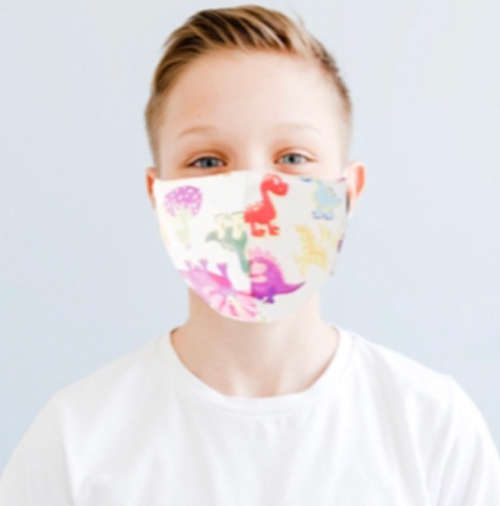 Kids-Face-Dinos  design, washable 3Ply mask