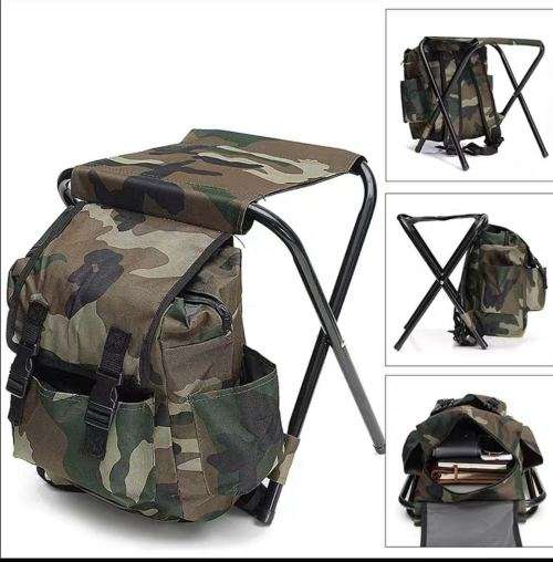Foldable Backpack Camp & Fishing Chair camouflage only)