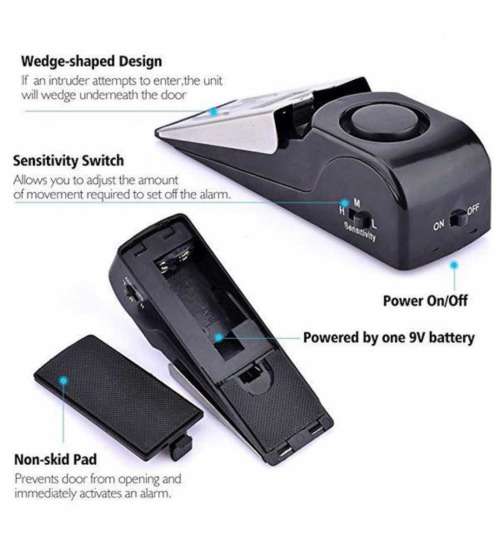 Door stopper with alarm