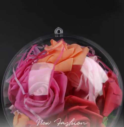 6 pcs 12CM Christmas Transparent Ball Plastic Fillable Bauble