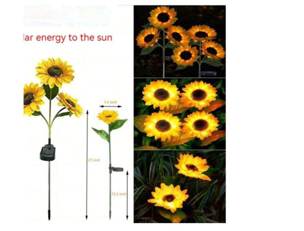 LED Solar Sunflower Garden Light TS-175B