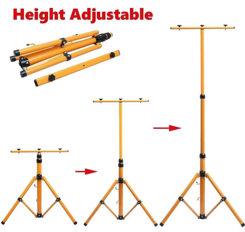 Light Tripod Stand Portable Work Site Floodlight Telescopic Tripod 1.5M