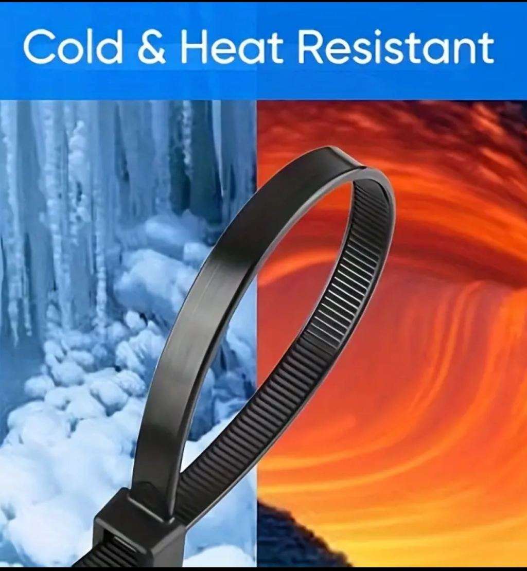 Plastic Cable Tie-3X 100mm Pack of 100 Pieces Black