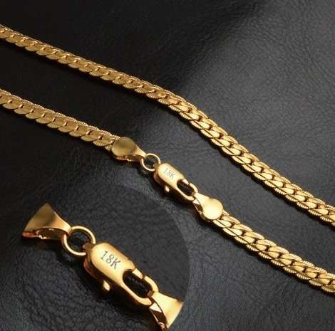 Quality Unisex 8mm 18ct Yellow Gold Filled Imported Neck Chain
