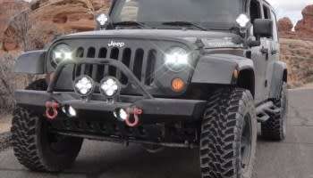 Pair of LED 4x4 Spotlights - JW Speaker TS3000R 6" (Best quality. Made in the USA)