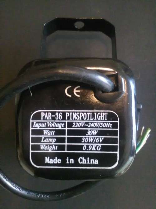 Pinspot lights - Black   *LAST UNITS*