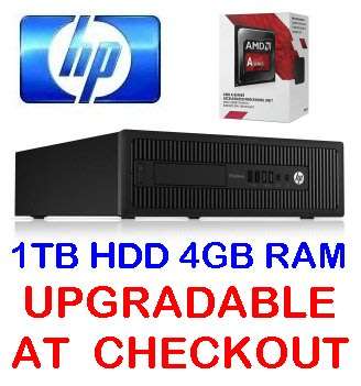 HP ELITEDESK 705 G1 SFF AMD Pro A8 7600B R7 APU, 1000Gb HDD, 4Gb RAM - SEE DESCRIPTION