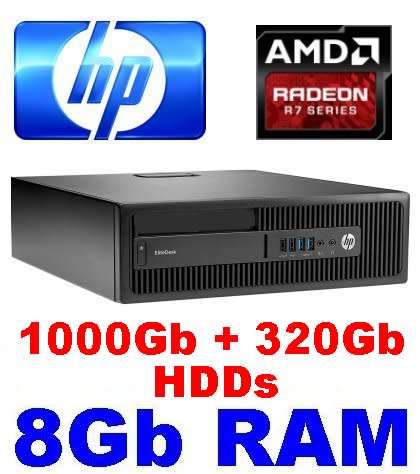 HP ELITEDESK BUSINESS PC - 8Gb RAM, 1000Gb + 320Gb HDDs - SEE DESCRIPTION
