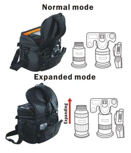 Vanguard Up Rise 18 Professional Expandable Camera Bag with Weatherproof Rain Cover
