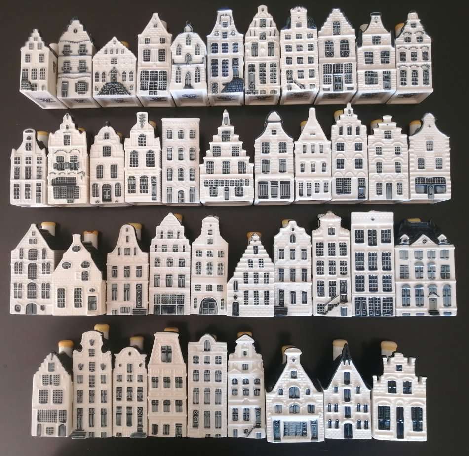 Collection of 23 KLM Miniature Houses