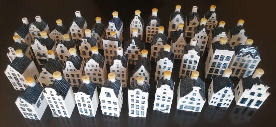 Collection of 23 KLM Miniature Houses
