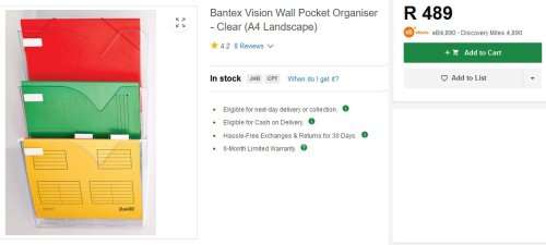 Bantex Vision Wall Pocket Organiser