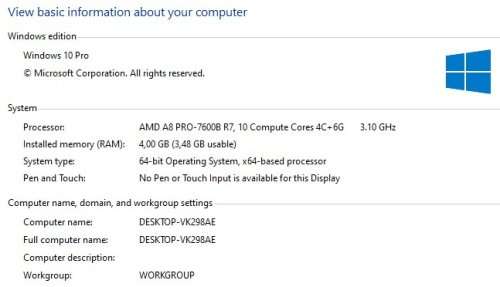 HP ELITEDESK with RADEON R7 GRAPHICS - VERY CAPABLE PC