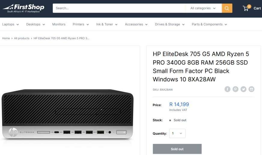 *SUPERFAST* HP ELITEDESK RYZEN 5 PRO, 512Gb SSD (Retail R14 200)