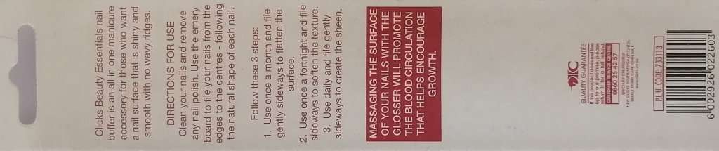 Clicks Beauty Essentials Nail Buffer Bulk Lot - Retail R7200