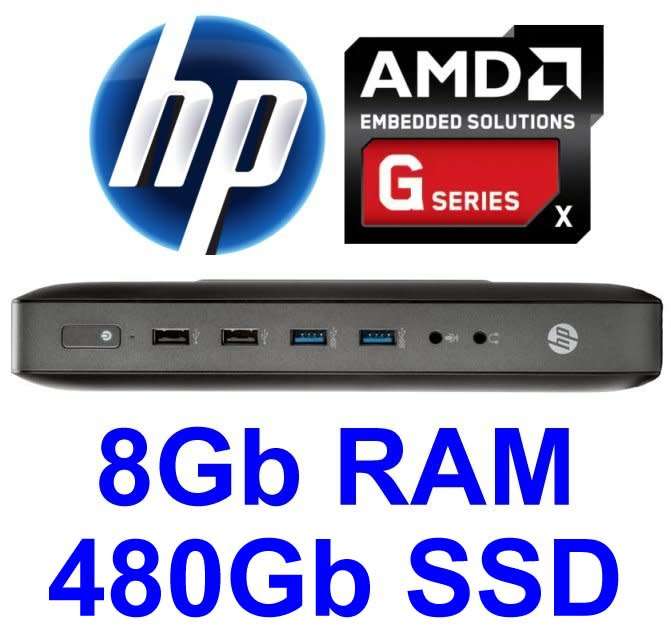 HP T620 - AMD Quad Core, 256Gb SSD, 8Gb Ram - See description