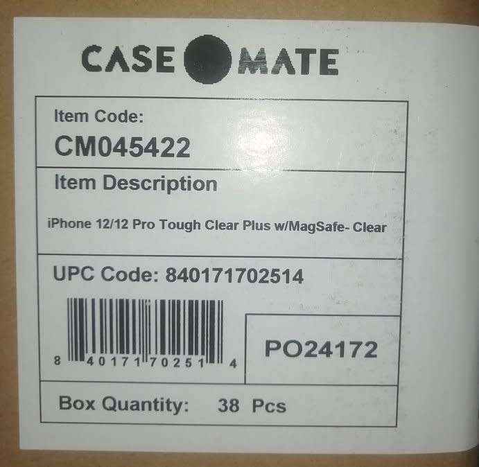 5 x  Case-Mate Cases for iPhone 12 / 12 Pro - Retail R1500