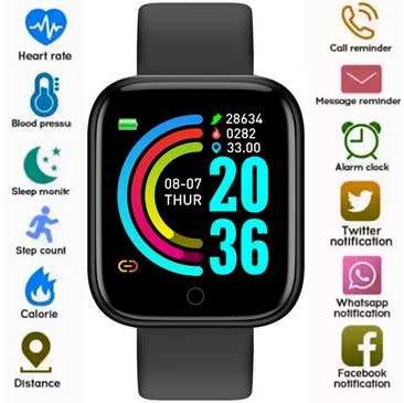 Smart Watch with Heart Rate Monitor, Blood Pressure and Fitness Bracelet.