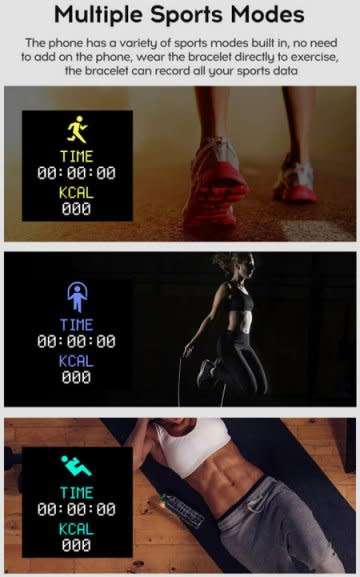 Smart Watch with Heart Rate Monitor, Blood Pressure and Fitness Bracelet.