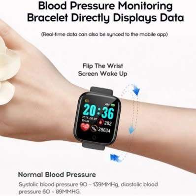 Smart Watch with Heart Rate Monitor, Blood Pressure and Fitness Bracelet.