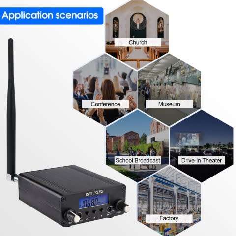 FM Transmitter Low Power Broadcast Station for Church/School/etc.