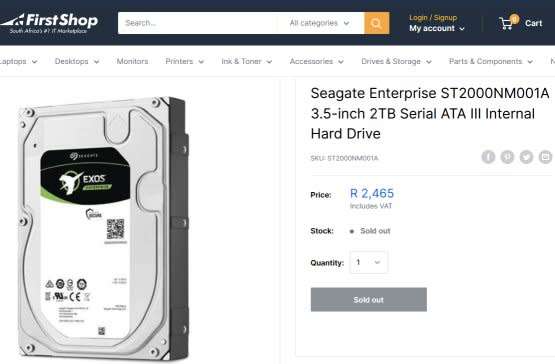 New 2Tb Seagate Exos 3,5` Sata HDD 7200rpm
