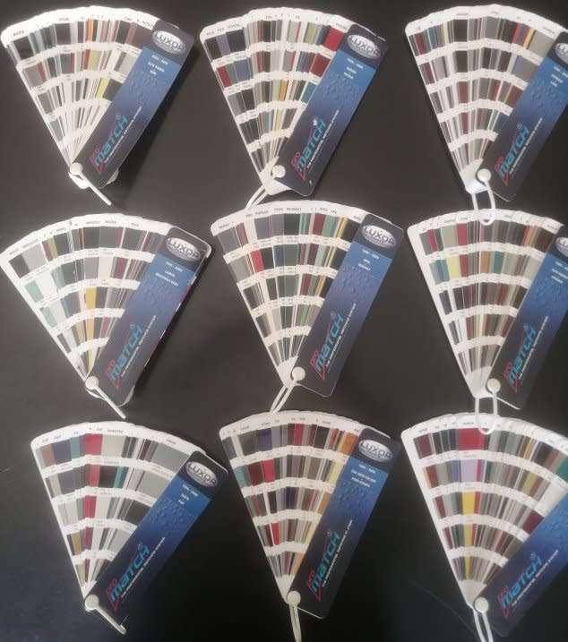 Cabinet of Automotive Paint codes booklets