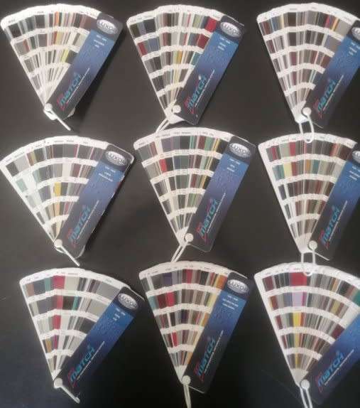 Cabinet of Automotive Paint codes booklets