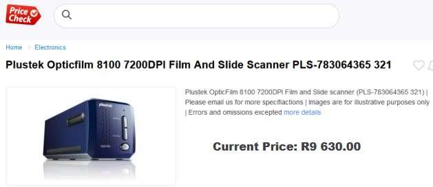 Plustek Opticfilm 8100 Film and Slide Scanner