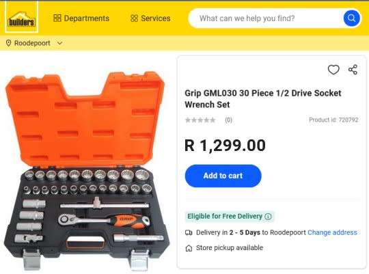 GRIP 30 Piece Chrome Vanadium Socket Set