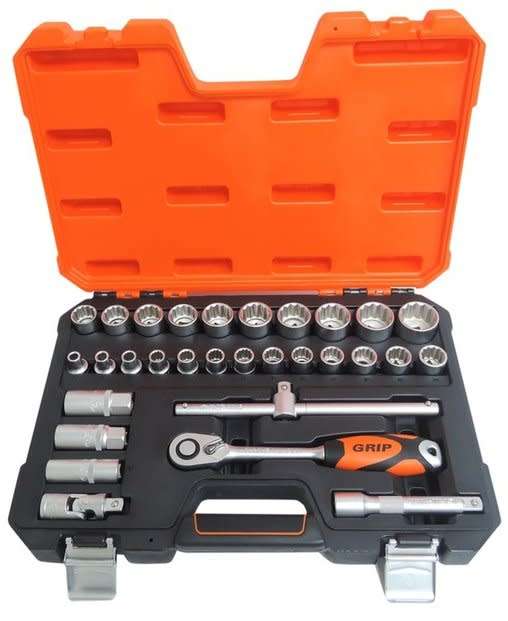 GRIP 30 Piece Chrome Vanadium Socket Set
