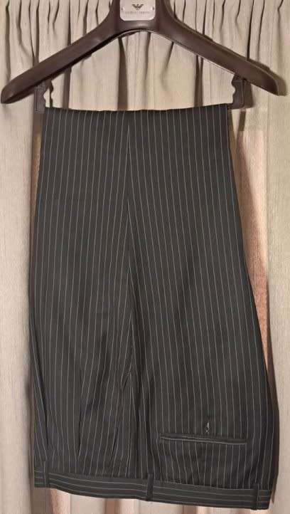 Giorgio Armani Dark Blue Pinstriped Suit