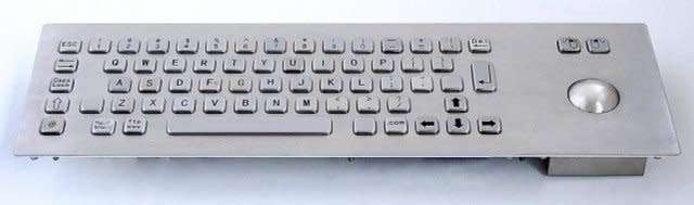 Stainless Steel Keyboard with Trackball