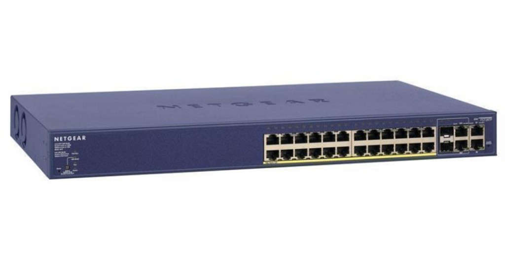 Netgear FS728TPv2 24+4 Port 10/100 Smart Network Switch with POE - 28 ports in total