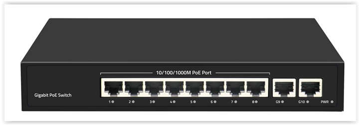 10 Port Gigabit PoE Network Switch