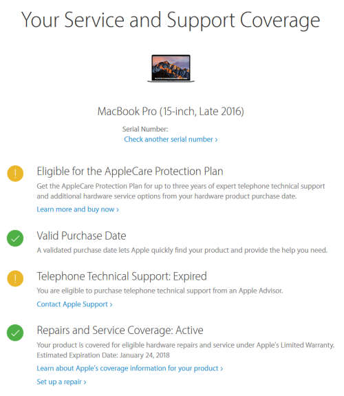 LATEST MODEL 2016 Apple MacBook Pro 15" Retina i7 2.7GHz / 16GB / 512GB / Radeon 455 + 1 YR WARRANTY