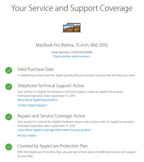 Mid 2015 Apple MacBook Pro 15 Inch i7 2.2GHz / 16GB / 256GB SSD - 1 Year AppleCare Warranty