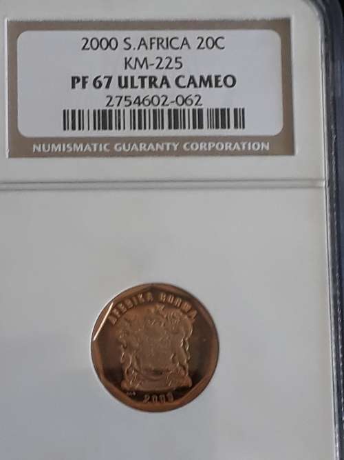 2000 20 Cent PF 67 UC - Old Coat of Arms