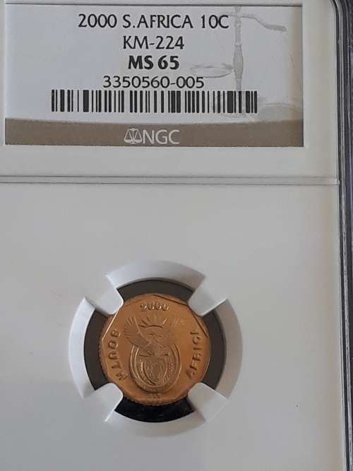 2000 10 Cent MS 65 = New Coat of Arms