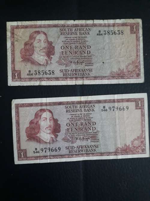 1975 T W de Jongh R1 (x 2 Notes) - Bid per note!!!!