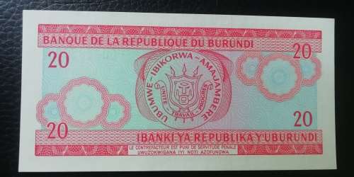 2007 Burundi 20 Francs