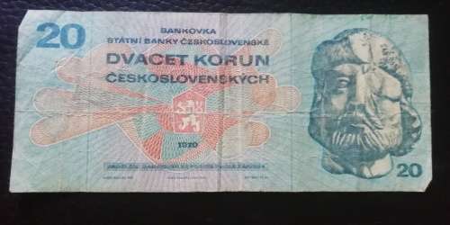 1970 Czechoslovakia 20 Korun - Modes of Transport