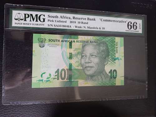 2018 R10 Mandela Commemorative PMG 66