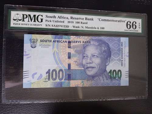 2018 R100 Mandela Commemorative PMG 66